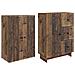 Set di armadi 2 pcs 66 x 34,5 x 90 cm Legno ingegnerizzato - Foto miniatura 3