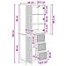 Set di armadi 2 pcs 66 x 34,5 x 90 cm Legno ingegnerizzato - Foto miniatura 8