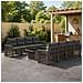 Set Divano da Giardino 9 pz Grigio e Grigio Scuro polyrattan - Foto miniatura 3