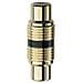 0080951, RCA, 2x RCA FM, Femmina / femmina, Oro, Metallo - Foto miniatura 1