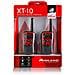 Kit 2 Pezzi Ricetrasmettitore Palmare XT10 con Display LCD 16 Canali 38 Toni Funzioni VOX/ CALL/ SCAN/ Blocco Tastiera e Side Tone Colore Nero/Rosso - Foto miniatura 1