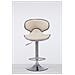 Sgabello Design Cucina Las Vegas V2 I Sedia Sgabello Imbottita In Similpelle I Sgabello Girevole E Regolabile (62-82 CM) Con Schienale Crema - Foto miniatura 1
