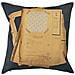Home Office Hoofacca2 - Cuscino In Cotone, 40 X 40 X 10 Cm, Colore: Nero / beige - Foto miniatura 1