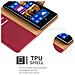 Custodia Compatibile Con Nokia Lumia 925 In Rosso Vinaccia - Coperchio Protettiva Con Chiusura Magnetica, Funzione Stand E Tasca Per Le Carte - Foto miniatura 7