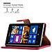Custodia Compatibile Con Nokia Lumia 925 In Rosso Vinaccia - Coperchio Protettiva Con Chiusura Magnetica, Funzione Stand E Tasca Per Le Carte - Foto miniatura 9