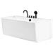 Vasca Da Bagno Bianca Freestanding Rettangolare 170 Cm Quatre - Foto miniatura 5