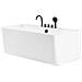 Vasca Da Bagno Bianca Freestanding Rettangolare 170 Cm Quatre - Foto miniatura 11