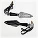 Coppia Frecce Universali Moto Led Indicatori Direzione Naked Sport Nero - Foto miniatura 1