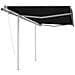 Tenda da Sole Retrattile Automatica con Pali 3,5x2,5m Antracite - Foto miniatura 1