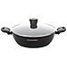 Bono Casseruola Bassa Induzione, 24cm, 2,5 Litri, Coperchio In Vetro, Antiaderente Nero - Foto miniatura 1