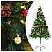 Albero di Natale Preilluminato con Palline Verde 180 cm - Foto miniatura 1