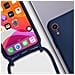 Cover Semirigida Per Iphone Xr Cordino Nylon Intrecciato 80 Cm Blu - Foto miniatura 3