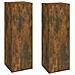 Mobili Tv 2 Pz Rovere Fumo 30,5x30x90cm In Legno Ingegnerizzato - Foto miniatura 1