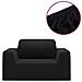 Fodera Elasticizzata Per Divano In Jersey Di Poliestere Nero - Foto miniatura 2