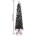 Albero Di Natale Artificiale Sottile Con Base Verde 180 Cm Pvc - Foto miniatura 5