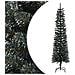 Albero Di Natale Artificiale Sottile Con Base Verde 180 Cm Pvc - Foto miniatura 1