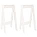 Sgabelli 2 Pz Bianchi 40x40x75 Cm In Legno Massello Di Pino - Foto miniatura 2