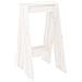 Sgabelli 2 Pz Bianchi 40x40x75 Cm In Legno Massello Di Pino - Foto miniatura 9