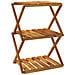 Scaffale Pieghevole 3 Ripiani Marrone 70x31x63 Massello Acacia - Foto miniatura 2