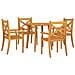 Set Mobili Da Pranzo Per Giardino 5 Pz Legno Massello Di Acacia - Foto miniatura 8