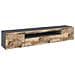 Mobile Porta Tv Salvatore, Credenza Bassa Da Soggiorno A 3 Ante, Base Porta Tv, 100% Made In Italy, Cm 200x40h37, Ardesia E Acero - Foto miniatura 2