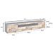 Mobile Porta Tv Salvatore, Credenza Bassa Da Soggiorno A 3 Ante, Base Porta Tv, 100% Made In Italy, Cm 200x40h37, Ardesia E Acero - Foto miniatura 3