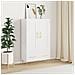 Credenza Bianca 69,5x31x115 Cm In Legno Multistrato - Foto miniatura 1