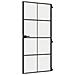 Porta Interni Sottile Nera 93x201,5cm Vetro Temperato Alluminio - Foto miniatura 2