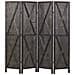 Paravento 4 Pannelli Legno Nero 170 X 163 Cm Ridanna - Foto miniatura 7