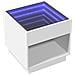 Tavolino Da Salotto Con Led Infinity Bianco 50x50x50 Cm - Foto miniatura 3