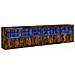 Credenza Con Luci Led Rovere Fumo 283x37x67 Cm - Foto miniatura 1
