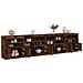 Credenza Con Luci Led Rovere Fumo 283x37x67 Cm - Foto miniatura 8