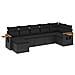 Set Divani Da Giardino Con Cuscini 7pz Nero Polyrattan - Foto miniatura 2