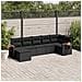 Set Divani Da Giardino Con Cuscini 7pz Nero Polyrattan - Foto miniatura 1