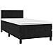 Letto a Molle con Materasso e LED Nero 90x190 cm in Velluto - Foto miniatura 2