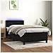 Letto a Molle con Materasso e LED Nero 90x190 cm in Velluto - Foto miniatura 5