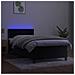 Letto a Molle con Materasso e LED Nero 90x190 cm in Velluto - Foto miniatura 8