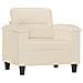 Poltrona Beige 60 Cm In Tessuto Di Microfibra - Foto miniatura 2
