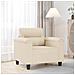 Poltrona Beige 60 Cm In Tessuto Di Microfibra - Foto miniatura 1