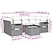 Set Divani Da Giardino 7 Pz Con Cuscini Grigio In Polyrattan - Foto miniatura 3