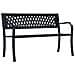 Panchina Da Giardino 125 Cm Nera In Acciaio - Foto miniatura 2