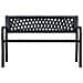 Panchina Da Giardino 125 Cm Nera In Acciaio - Foto miniatura 1