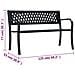 Panchina Da Giardino 125 Cm Nera In Acciaio - Foto miniatura 8