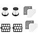 Kit Filtro Premium Per Aspirapolvere Shark Per Bu3523 Bu3521 Bu3120 - Foto miniatura 1