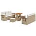 Set Divano da Giardino 9 pcs Beige polyrattan - Foto miniatura 1