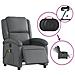 Poltrona Massaggiante Elettrica Reclinabile Grigio Similpelle - Foto miniatura 6