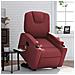 Poltrona Alzapersone Massaggi Reclinabile Rosso Vino Similpelle - Foto miniatura 2