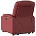 Poltrona Alzapersone Massaggi Reclinabile Rosso Vino Similpelle - Foto miniatura 5
