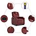 Poltrona Alzapersone Massaggi Reclinabile Rosso Vino Similpelle - Foto miniatura 8