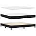 Letto con Rete a Molle Nero 200x200 cm Tessuto - Foto miniatura 6